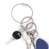 Maxbell 20pcs Wire Rope Key Ring Stainless Steel Pendant Circle Tool 1.5mm