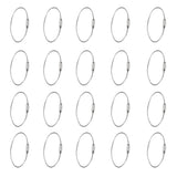 Maxbell 20pcs Wire Rope Key Ring Stainless Steel Pendant Circle Tool 1.5mm