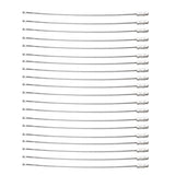 Maxbell 20pcs Wire Rope Key Ring Stainless Steel Pendant Circle Tool 1.5mm