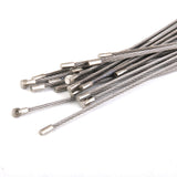 Maxbell 20pcs Wire Rope Key Ring Stainless Steel Pendant Circle Tool 1.5mm