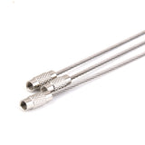 Maxbell 20pcs Wire Rope Key Ring Stainless Steel Pendant Circle Tool 1.5mm