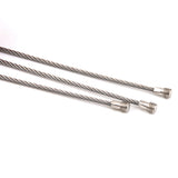 Maxbell 20pcs Wire Rope Key Ring Stainless Steel Pendant Circle Tool 1.5mm