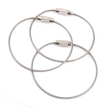 Maxbell 20pcs Wire Rope Key Ring Stainless Steel Pendant Circle Tool 1.5mm