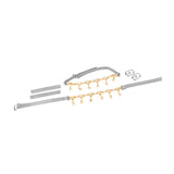 Maxbell 2xDetachable Shoe Strap Crystal Chain for Holding Loose Shoe High Heels Silver