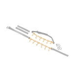 Maxbell 2xDetachable Shoe Strap Crystal Chain for Holding Loose Shoe High Heels Silver