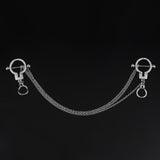 Maxbell 14G Stainless Steel Crystal Rhinestone Nipple Ring Chain Body Piercing