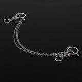 Maxbell 14G Stainless Steel Crystal Rhinestone Nipple Ring Chain Body Piercing