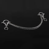 Maxbell 14G Stainless Steel Crystal Rhinestone Nipple Ring Chain Body Piercing