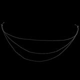 Maxbell 10x14G Stainless Steel Silver 3-layer Tassel Chain Nipple Ring Body Piercing