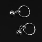 Maxbell 7x1 Pair 14G Stainless Steel Bell Charm Pendant Nipple Ring Body Piercing