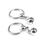 Maxbell 3x1 Pair 14G Stainless Steel Bell Charm Pendant Nipple Ring Body Piercing