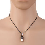 Maxbell 2xStainless Love Pill Keeper Capsule Tablet Pendant Necklace Chain Unisex