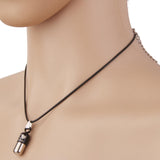 Maxbell 2xStainless Love Pill Keeper Capsule Tablet Pendant Necklace Chain Unisex