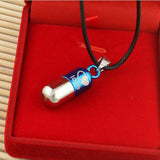 Maxbell 2xStainless Love Pill Ash Keeper Capsule Tablet Pendant Necklace Chain Unisex