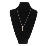 Maxbell 5xStainless Steel Bullet Cremation Ash Holder Urn Pendant Necklace Gold L