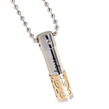 Maxbell 5xStainless Steel Bullet Cremation Ash Holder Urn Pendant Necklace Gold L