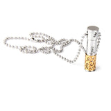 Maxbell 8xStainless Steel Bullet Cremation Ash Holder Urn Pendant Necklace Gold L