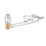 Maxbell 5xStainless Steel Bullet Cremation Ash Holder Urn Pendant Necklace Gold L