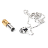Maxbell 5xStainless Steel Bullet Cremation Ash Holder Urn Pendant Necklace Gold L