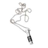 Maxbell 2xStainless Steel Bullet Cremation Ash Holder Urn Pendant Necklace Black L