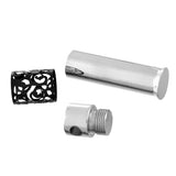 Maxbell 2xStainless Steel Bullet Cremation Ash Holder Urn Pendant Necklace Black L