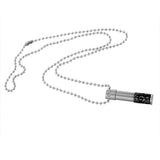 Maxbell 2xStainless Steel Bullet Cremation Ash Holder Urn Pendant Necklace Black L