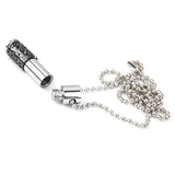 Maxbell 7xStainless Steel Bullet Cremation Ash Holder Urn Pendant Necklace Black L