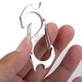 Maxbell Silver S-shape Camping Hiking Keyring Keychain Hanging Buckle Bottle Opener