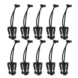 Maxbell 4x10pcs Outdoor Molle Elastic Cord Webbing Hang Buckle Roll Clips Black