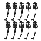 Maxbell 4x10pcs Outdoor Molle Elastic Cord Webbing Hang Buckle Roll Clips Black