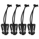 Maxbell 4x10pcs Outdoor Molle Elastic Cord Webbing Hang Buckle Roll Clips Black