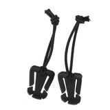 Maxbell 4x10pcs Outdoor Molle Elastic Cord Webbing Hang Buckle Roll Clips Black
