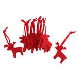 Maxbell 10 x Fawn Deer Shape Felt Christmas Trees Ornament Decor Hanger Craft Red