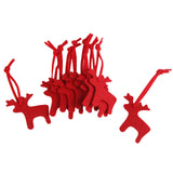 Maxbell 10 x Fawn Deer Shape Felt Christmas Trees Ornament Decor Hanger Craft Red
