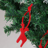 Maxbell 10 x Fawn Deer Shape Felt Christmas Trees Ornament Decor Hanger Craft Red