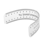 Maxbell 4xEyebrow Grooming Stencil Shaper Ruler Measure Tool Makeup Reusable White
