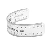 Maxbell 4xEyebrow Grooming Stencil Shaper Ruler Measure Tool Makeup Reusable White