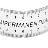 Maxbell 4xEyebrow Grooming Stencil Shaper Ruler Measure Tool Makeup Reusable White