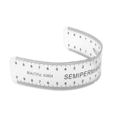 Maxbell 4xEyebrow Grooming Stencil Shaper Ruler Measure Tool Makeup Reusable White
