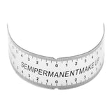 Maxbell 4xEyebrow Grooming Stencil Shaper Ruler Measure Tool Makeup Reusable White