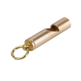 Maxbell 6xOutdoor Vintage Survival Brass EDC Key Chain Pendant Whistle First Aid Tool