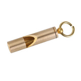 Maxbell 6xOutdoor Vintage Survival Brass EDC Key Chain Pendant Whistle First Aid Tool