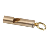 Maxbell 6xOutdoor Vintage Survival Brass EDC Key Chain Pendant Whistle First Aid Tool