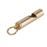 Maxbell 6xOutdoor Vintage Survival Brass EDC Key Chain Pendant Whistle First Aid Tool