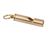 Maxbell 6xOutdoor Vintage Survival Brass EDC Key Chain Pendant Whistle First Aid Tool