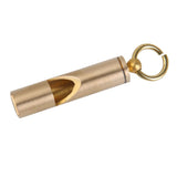 Maxbell 6xOutdoor Vintage Survival Brass EDC Key Chain Pendant Whistle First Aid Tool