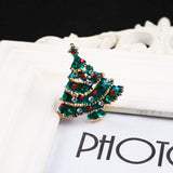 Maxbell Enamel Crystal Christmas Tree Brooch Pin Cloth Decor Xmas Jewelry Gift