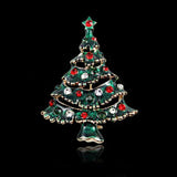 Maxbell Enamel Crystal Christmas Tree Brooch Pin Cloth Decor Xmas Jewelry Gift
