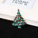 Maxbell Enamel Crystal Christmas Tree Brooch Pin Cloth Decor Xmas Jewelry Gift