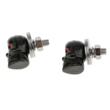 Maxbell 10xPair Motorcycle Skull License Plate Frame Bolts Screw Fastener Tools Black